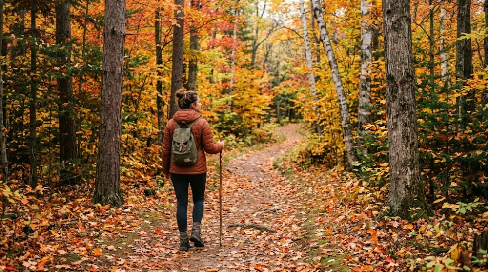 Taking time off to disconnect and recover from occupational burnout in nature.