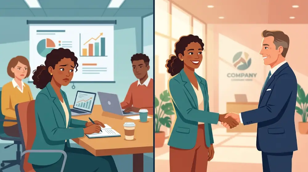 retirement planning for women Illustration showing the positive impact of career coaching and salary negotiation for women.