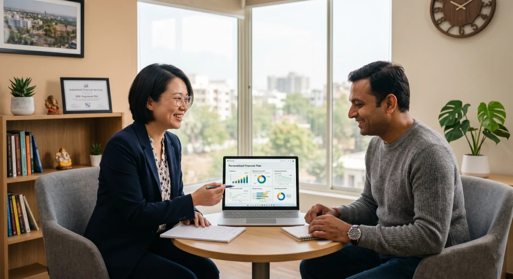Canadian budgeting tips A financial coach helping a client build a personalized zero-based budget in Winnipeg.