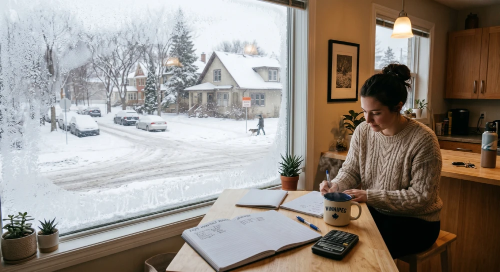 Budgeting for winter expenses and the cost of living in Winnipeg, Manitoba