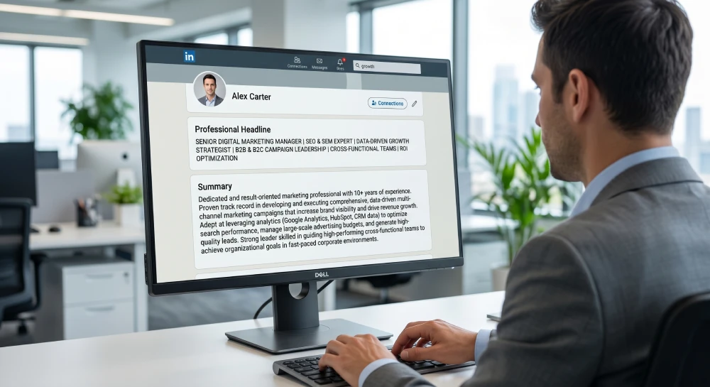 Canada job search tips Crafting an effective LinkedIn headline and About section to showcase professional achievements and skills